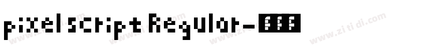 pixel script Regular字体转换